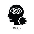 Vision vector solid Icon Design illustration. Human Mentality Symbol on White background EPS 10 File