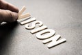 VISION wooden letter