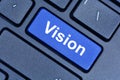 Vision word on keyboard button Royalty Free Stock Photo