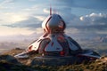 Visionary Futuristic observatory. Generate Ai
