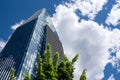 Visionary skyscraper surrounded by clouds Royalty Free Stock Photo