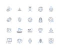 Visionary goal line icons collection. Innovation, Creativity, Ambition, Ingenuity, Ideation, Progress, Game-changing