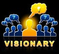 Visionary People Represents Strategist And Ideals 3d Illustration