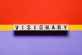 Visionary word concept on cubes Royalty Free Stock Photo
