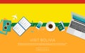 Visit Bolivia concept for your web banner or.
