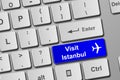 Visit Istanbul blue keyboard button