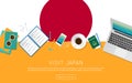 Visit Japan concept for your web banner or print.