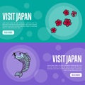Visit Japan Travel Company Landing Page Template Royalty Free Stock Photo