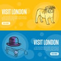 Visit London Touristic Vector Web Banners