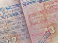 Visit Russia and Visit Ukraine Travel Stamps