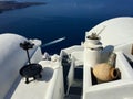 A view to the sea in Santorini. Greece Royalty Free Stock Photo