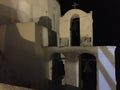 A night time view of old church in Santorini. Greece Royalty Free Stock Photo