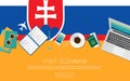 Visit Slovakia concept for your web banner or.