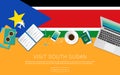 Visit South Sudan concept for your web banner or.