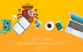 Visit Spain concept for your web banner or print.