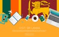 Visit Sri Lanka concept for your web banner or.