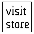 VISIT STORE stamp on white background