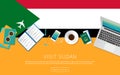 Visit Sudan concept for your web banner or print.