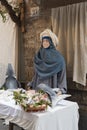 A visit to the beautiful medieval town of Umbria Region, during the Christmas holidays, with nativity scene of life-size statues