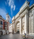 Visit to the cathedral of the assumption in valladolid, spain Royalty Free Stock Photo