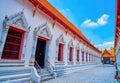 Visit Ubosot building of Wat Mahathat temple, Bangkok, Thailand Royalty Free Stock Photo