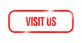 Visit us - red grunge rubber, stamp Royalty Free Stock Photo