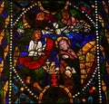 The Visitation - Stained Glass in Leon Cathedral