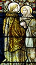 The visitation in stained glass