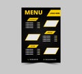 Menu Restaurant Fast Food Flyer Template Design Royalty Free Stock Photo