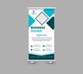 Roll Up Banner Template Design Advertisement Professional Royalty Free Stock Photo