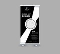 Roll Up Banner Design Template Black Professional Modern Royalty Free Stock Photo