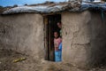 Typical housing of the Massai in Kenia - Africa Royalty Free Stock Photo