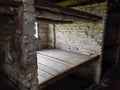 Three level beds from one barrack in Birkenau concentration camp Royalty Free Stock Photo