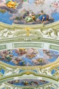 Impressive interior of Admont monastery library Royalty Free Stock Photo