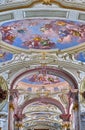 Impressive interior of Admont monastery library Royalty Free Stock Photo