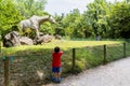 Visiting Bussolengo prehistoric park, Verona, Italy