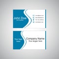 Creative abstract card for the business, Blue professional visiting card