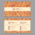 visiting card, business card with abstract polygonal pattern. vector corporate identity template with simple logo and design elem Royalty Free Stock Photo