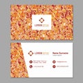 visiting card, business card with abstract polygonal pattern. vector corporate identity template with simple logo and design elem Royalty Free Stock Photo