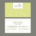 Visiting card business card template set with cute hand drawn pa Royalty Free Stock Photo