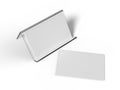 Visiting card holder with blank visiting cards. 3d render illustration. Royalty Free Stock Photo