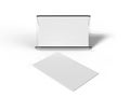 Visiting card holder with blank visiting cards. 3d render illustration. Royalty Free Stock Photo