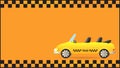 Visiting card with taxi car cabriolet