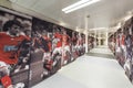 Behind the curtains at FC Benfica stadium. Lisboa, Portugal