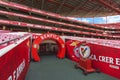 Players tunnel at FC Benfica stadium. Lisboa, Portugal