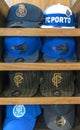 Caps on sale in the fanshop of Estadio do Dragao arena, Portugal