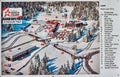 Plan-map at Hochfilzen biathlon arena Royalty Free Stock Photo