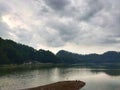 visiting lake when still cloudy