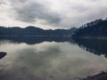 visiting lake while still cloudy