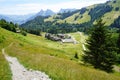Trail and walk in the region of Le Moleson in Fribourg, Switzerland